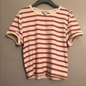 Forever 21 Ribbed Striped Crop Top
